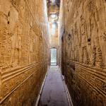 Interior of the ancient egyptian Temple of Horus at Edfu Egypt.jpg