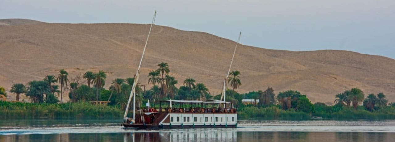dahabeya river boat sailing on The Nile