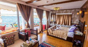 amoura dahabiya nile cruise master suite balcony