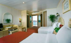 movenpick prince abbas lake cruise twin cabin balcony