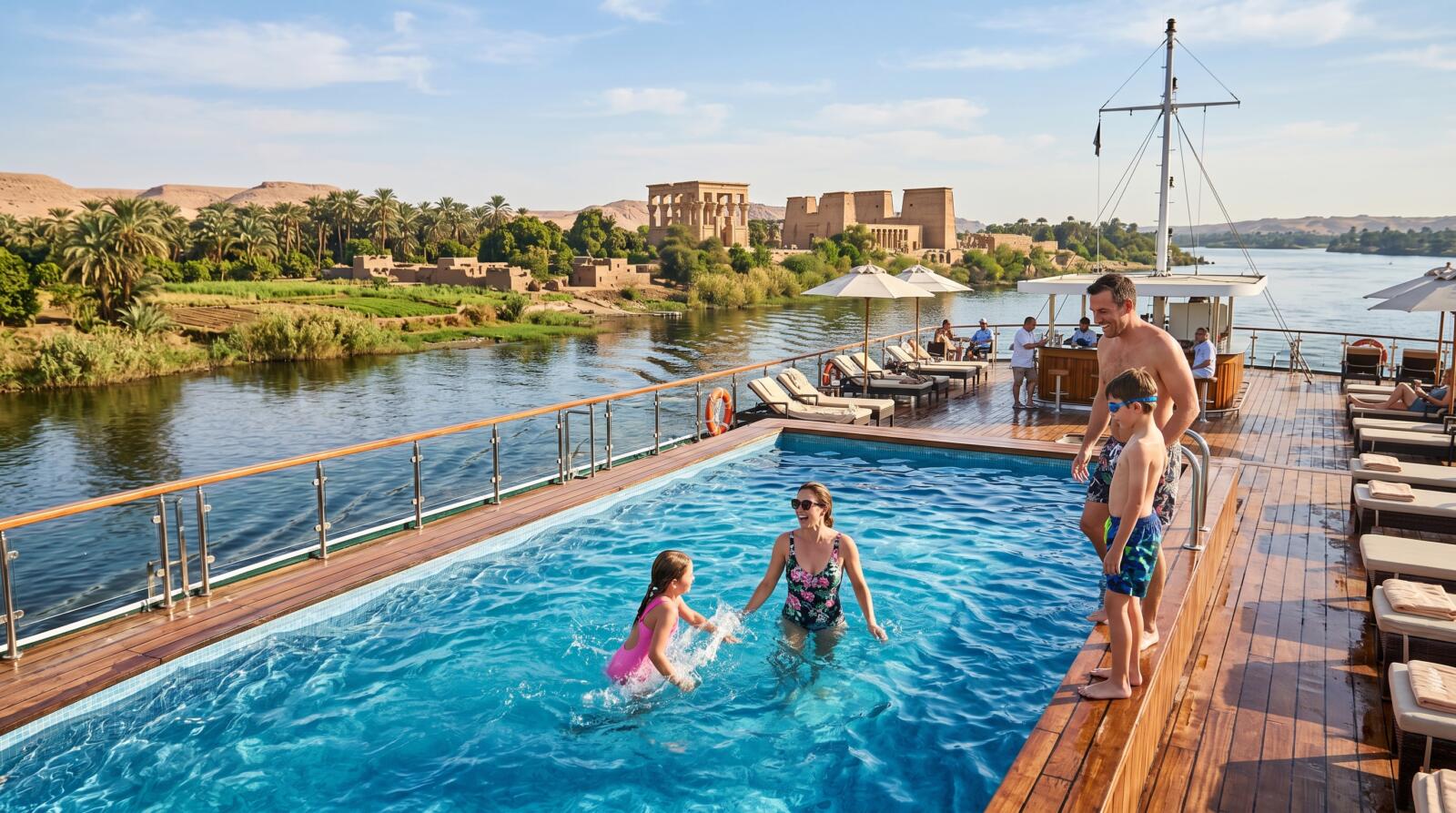 14 Days Egypt Luxury Tour - Nile Cruise Pool View